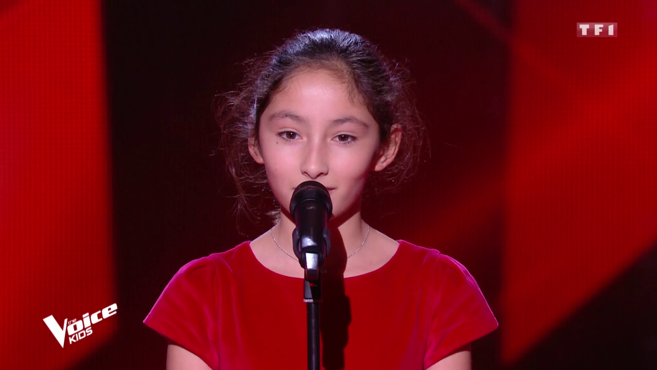 Les vacances musicales de gersende et son audition en aveugle The Voice Kids sur TF1 de Gersende